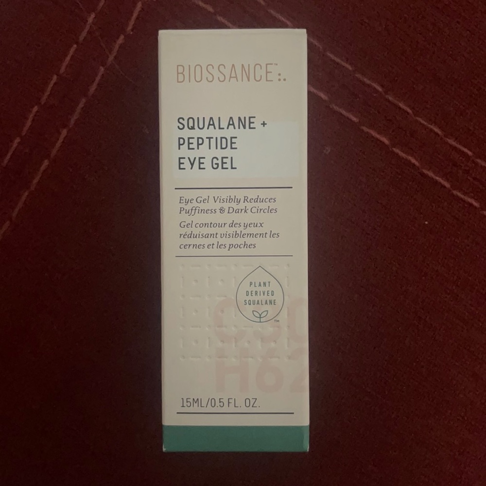 FREE SHIP! NIB Biossance Squalane Peptide Eye Gel